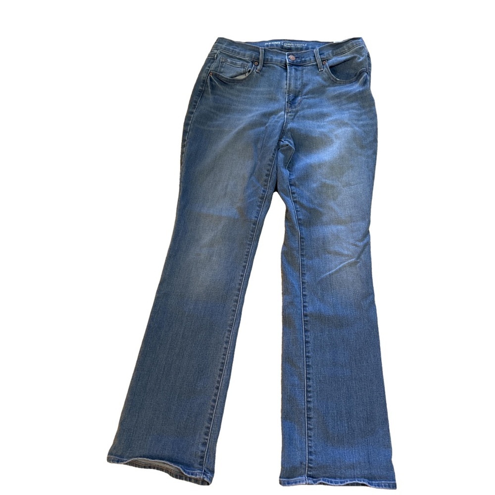 Women's Old Navy Curvy Profile Mid Rise Blue Jeans Size 8 Short